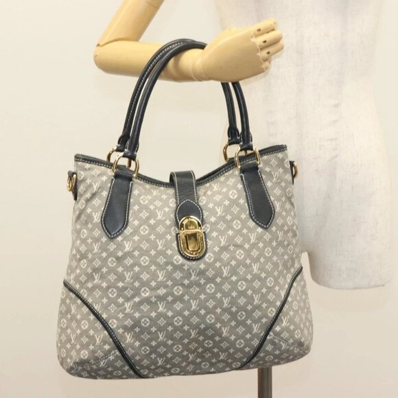 LOUIS VUITTON Monogram Idylle Elegy 2way Shoulder Bag Navy M56697 LV Auth 134785